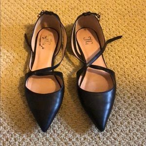 Black pointed flats